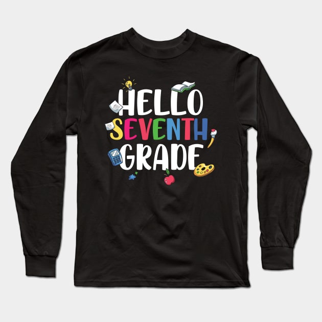 Hello Seventh Grade Long Sleeve T-Shirt by busines_night